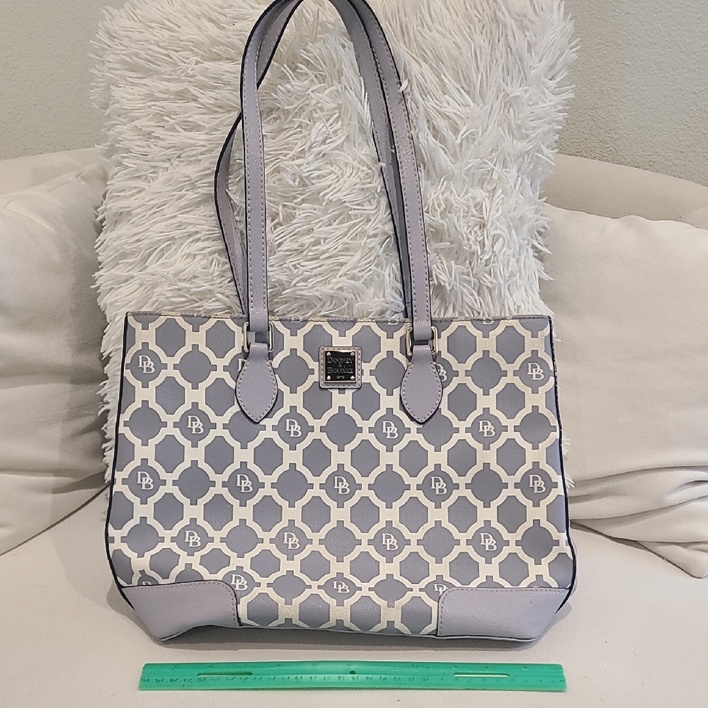 Dooney & Bourke Pebbled Gray Logo Shopper Tote